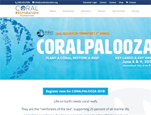 Tablet Screenshot of coralrestoration.org